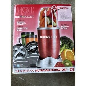 Magic Bullet NutriBullet 600W Blender 12-Piece Set BPA-Free Smoothie Maker